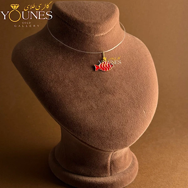 آویز طلا میناکاری ماهی قرمز